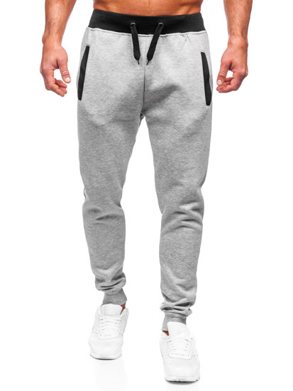 Bolf Herren Sweathose Sporthose Grau  AK13-1