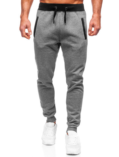 Bolf Herren Sweathose Sporthose Schwarzgrau  AK13-1