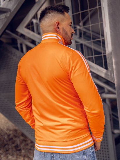 Bolf Herren Sweatjacke mit Stehkragen retro Style Orange  11113A