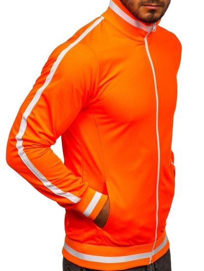 Bolf Herren Sweatjacke mit Stehkragen retro Style Orange  2126