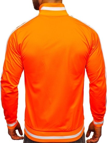 Bolf Herren Sweatjacke mit Stehkragen retro Style Orange  2126