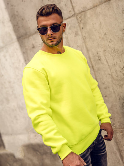 Bolf Herren Sweatshirt Gelb-Neon  2001A