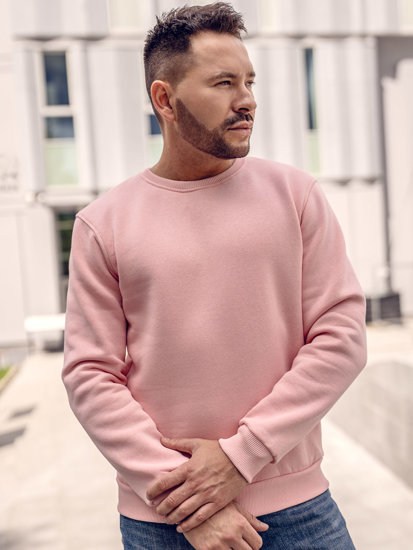 Bolf Herren Sweatshirt Hell Rosa  2001A