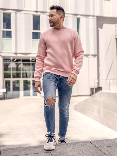 Bolf Herren Sweatshirt Hell Rosa  2001A