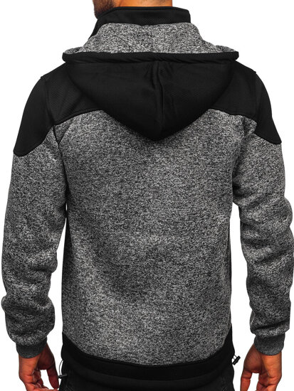 Bolf Herren Sweatshirt-Jacke mit Kapuze Anthrazit  TC1268