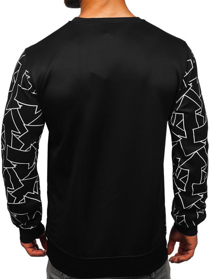 Bolf Herren Sweatshirt mit Motiv Schwarz 8B1111