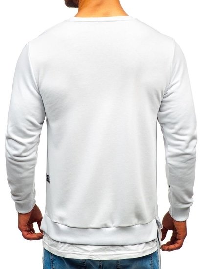 Bolf Herren Sweatshirt mit Motiv Weiß  11115