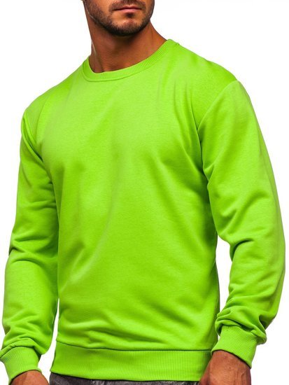 Bolf Herren Sweatshirt ohne Kapuze Hellgrün  171715