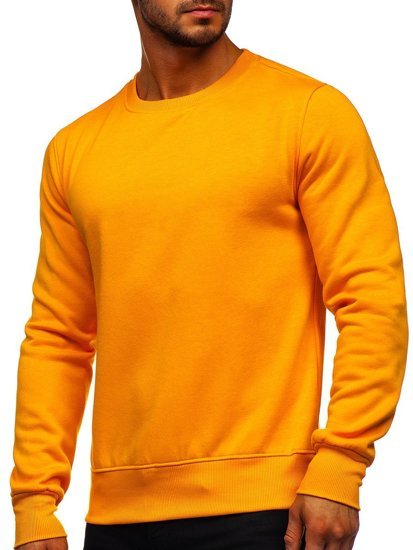 Bolf Herren Sweatshirt ohne Kapuze Hellorange  2001