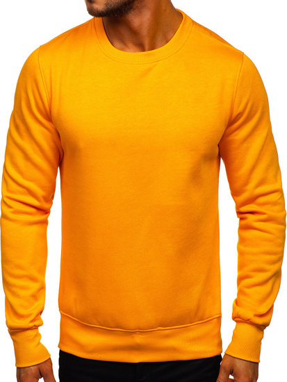 Bolf Herren Sweatshirt ohne Kapuze Hellorange  2001