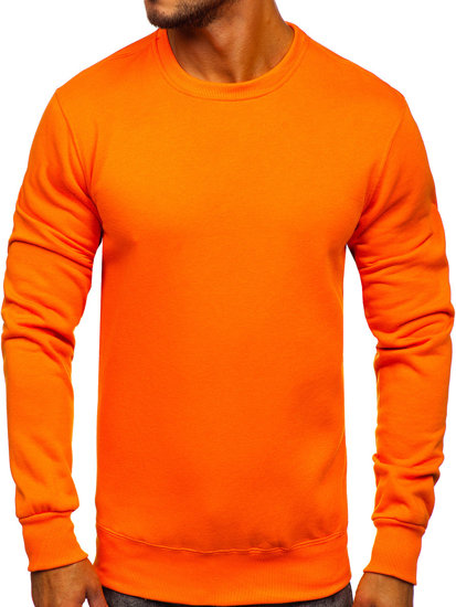 Bolf Herren Sweatshirt ohne Kapuze Orange  2001