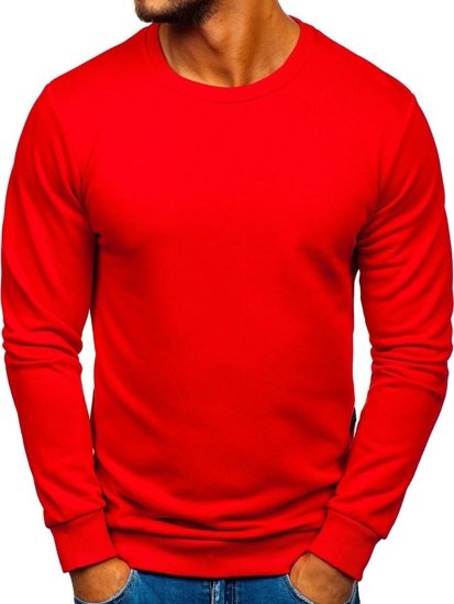 Bolf Herren Sweatshirt ohne Kapuze Rot  171715