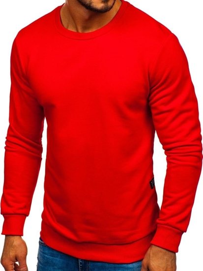 Bolf Herren Sweatshirt ohne Kapuze Rot  171715