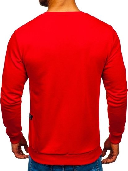 Bolf Herren Sweatshirt ohne Kapuze Rot  171715