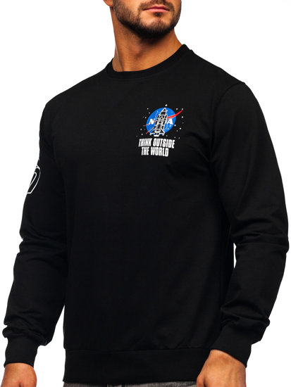 Bolf Herren Sweatshirts mit Motiv Schwarz  6475