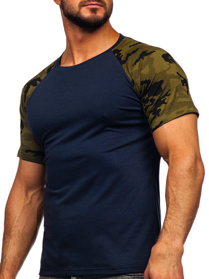 Bolf Herren T-Shirt Dunkelblau-Camo  8T82