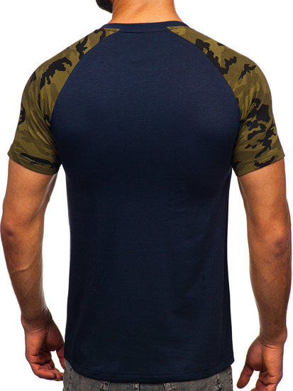 Bolf Herren T-Shirt Dunkelblau-Camo  8T82