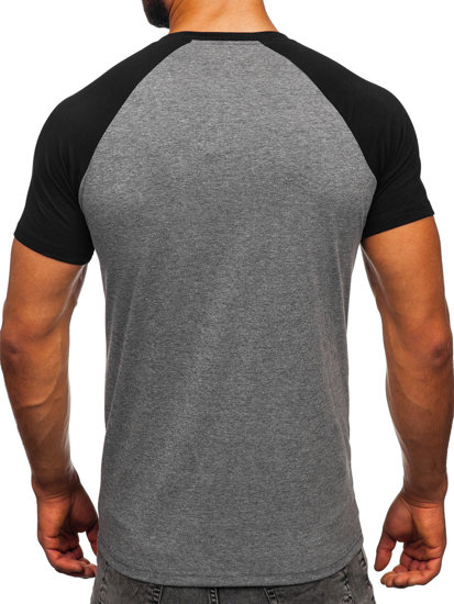 Bolf Herren T-Shirt Schwarzgrau-Schwarz  8T82