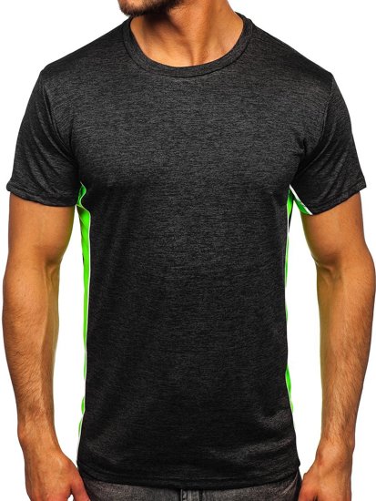 Bolf Herren T-Shirt Sportshirt Schwarz  HM072