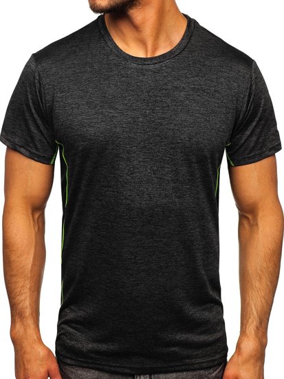 Bolf Herren T-Shirt Sportshirt Schwarz  HM073