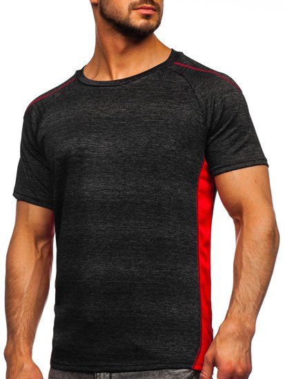 Bolf Herren T-Shirt Sportshirt Schwarz  HM074