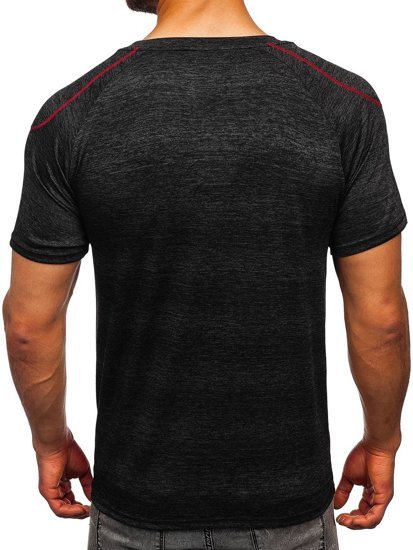 Bolf Herren T-Shirt Sportshirt Schwarz  HM074