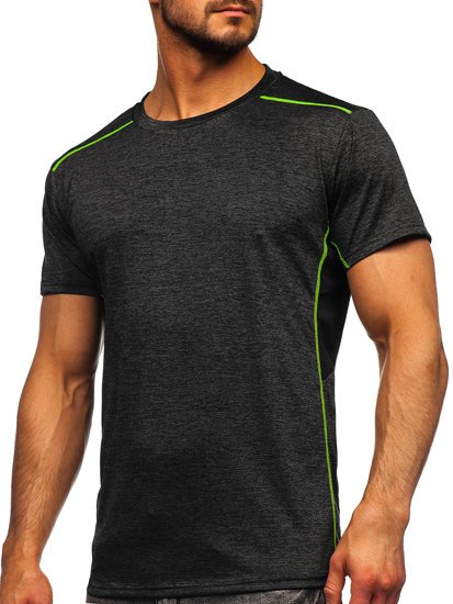 Bolf Herren T-Shirt Sportshirt Schwarz  HM075