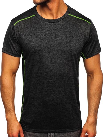 Bolf Herren T-Shirt Sportshirt Schwarz  HM075