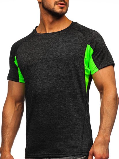 Bolf Herren T-Shirt Sportshirt Schwarz  HM076