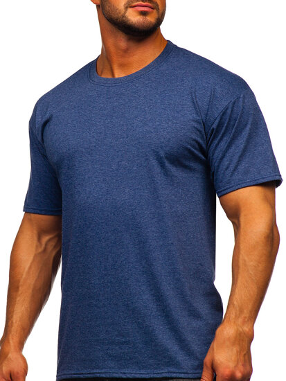 Bolf Herren T-Shirt Uni Dunkelblau  B10