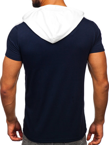 Bolf Herren T-Shirt mit Kapuze Dunkelblau 8T299