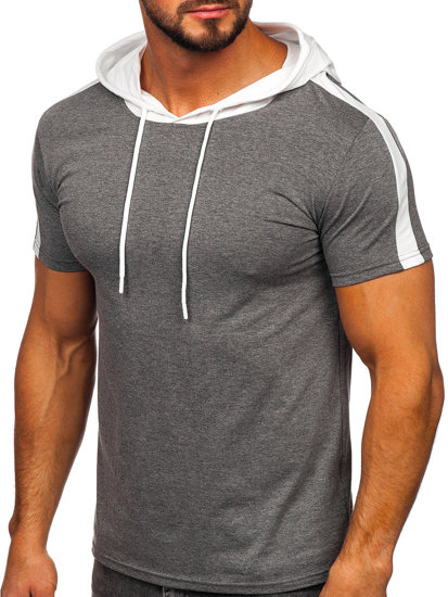 Bolf Herren T-Shirt mit Kapuze Grau  8T299