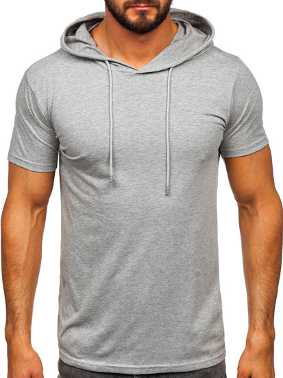 Bolf Herren T-Shirt mit Kapuze Grau  8T957