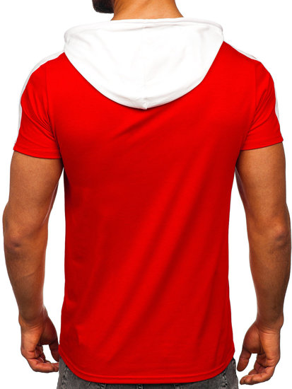 Bolf Herren T-Shirt mit Kapuze Rot  8T299