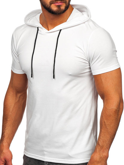 Bolf Herren T-Shirt mit Kapuze Weiß  8T957