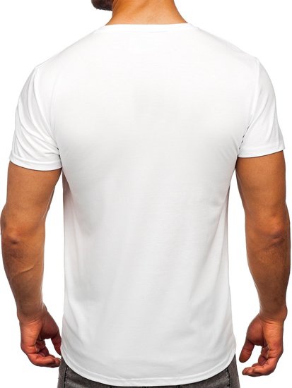 Bolf Herren T-Shirt mit Moiv Weiß  Y70013