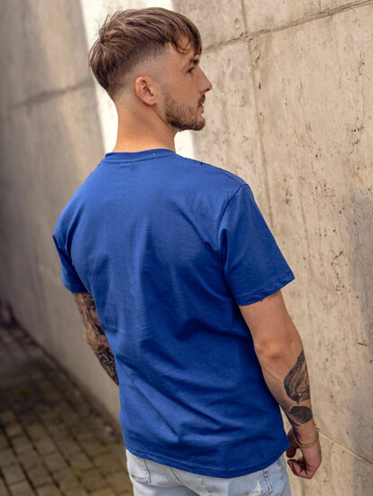 Bolf Herren T-Shirt mit Motiv Blau KS2525T