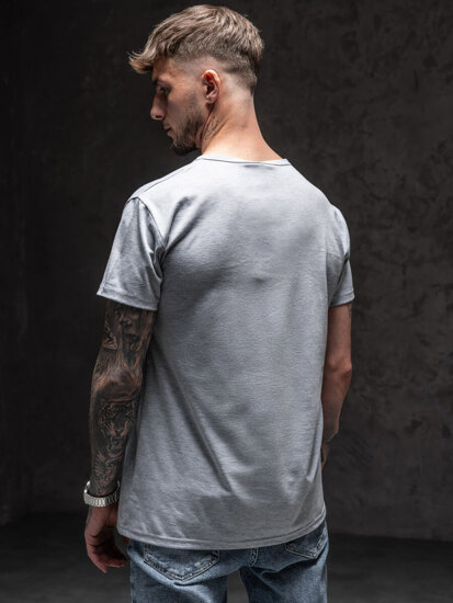 Bolf Herren T-Shirt mit Motiv Grau  KS2552