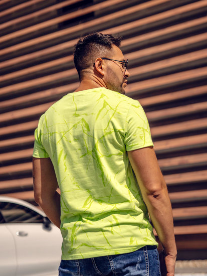 Bolf Herren T-Shirt mit Motiv Grün-Neon  Y70030A