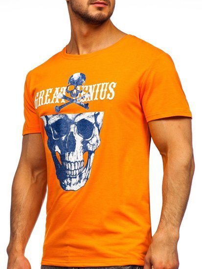 Bolf Herren T-Shirt mit Motiv Orange Y70005