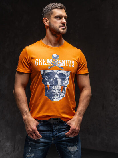 Bolf Herren T-Shirt mit Motiv Orange Y70005