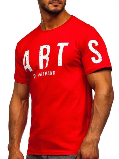 Bolf Herren T-Shirt mit Motiv Rot 1180