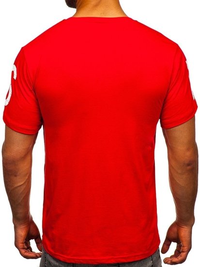 Bolf Herren T-Shirt mit Motiv Rot 1180