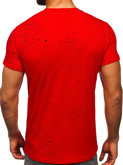 Bolf Herren T-Shirt mit Motiv Rot  8T232