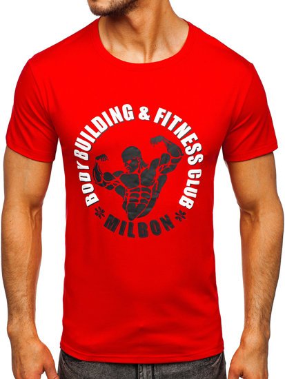 Bolf Herren T-Shirt mit Motiv Rot Y70015