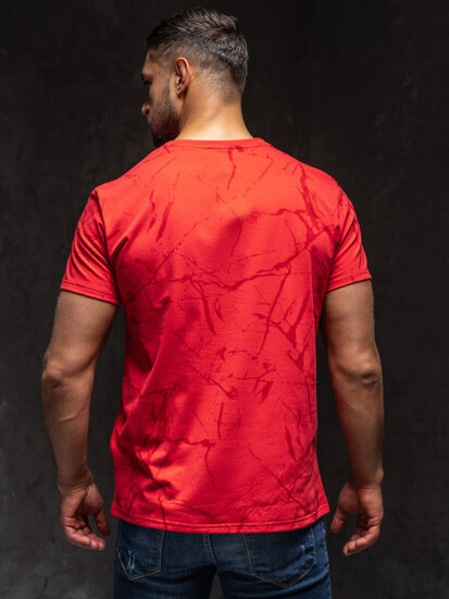 Bolf Herren T-Shirt mit Motiv Rot Y70026