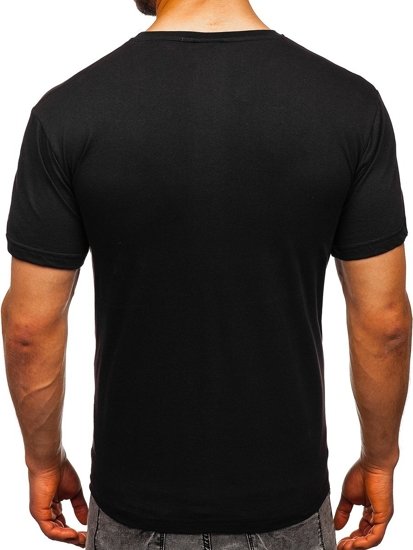 Bolf Herren T-Shirt mit Motiv Schwarz 008