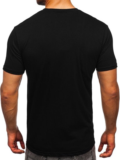 Bolf Herren T-Shirt mit Motiv Schwarz  0303