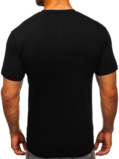 Bolf Herren T-Shirt mit Motiv Schwarz  10858