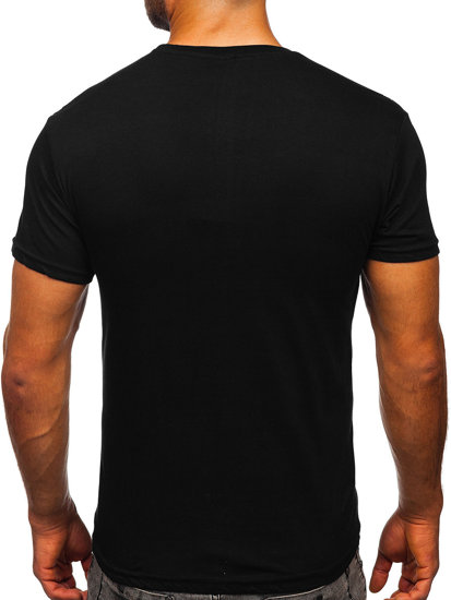 Bolf Herren T-Shirt mit Motiv Schwarz  1173